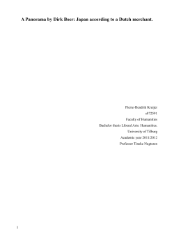 A Panorama by Dirk Boer: Japan according to a