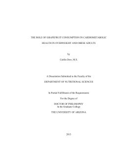 THE ROLE OF GRAPEFRUIT CONSUMPTION IN