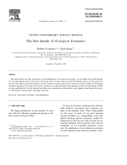 The first decade of Ecological Economics