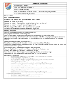Half Term Overview Year 6 Autumn-2