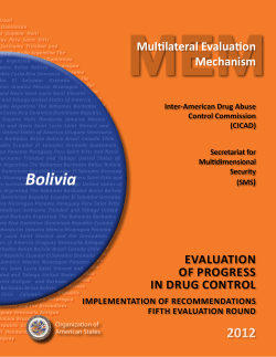 Bolivia - cicad - Organization of American States