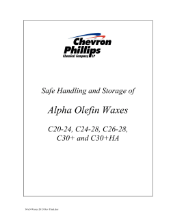 Alpha Olefin Waxes - Chevron Phillips Chemical