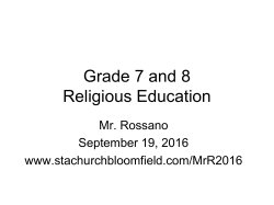 Lesson - Saint Thomas the Apostle Church