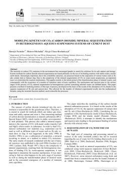 Modeling kinetics of CO2 (carbon dioxide) mineral sequestration in