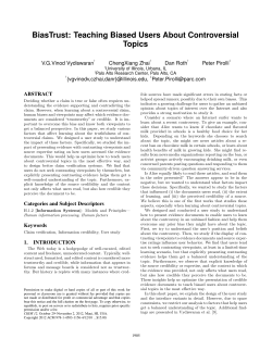 BiasTrust: Teaching Biased Users About Controversial Topics