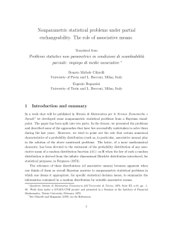 Nonparametric statistical problems under partial exchangeability