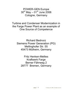 POWER-GEN Europe 30 May &ndash; 01 June 2006 Cologne, Germany