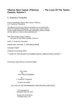 Tiberius Nero Caesar (Tiberius) - The Lives Of The