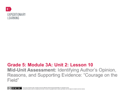 Grade 5: Module 3A: Unit 2: Lesson 10