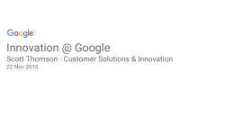 Innovation @ Google