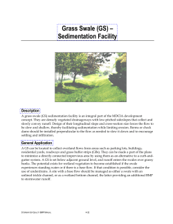 Grass Swale (GS) &ndash; Sedimentation Facility