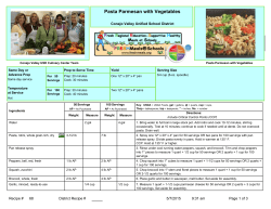 Pasta Parmesan with Vegetables