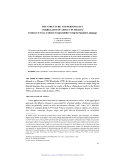 THE STRUCTURE AND PERSONALITY CORRELATES