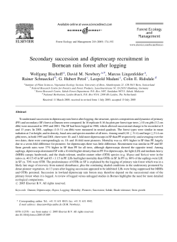 Secondary succession and dipterocarp recruitment in Bornean rain