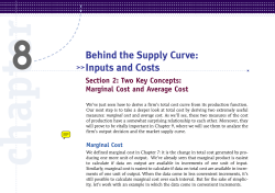 chapter Marginal Cost and Average Cost
