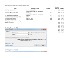OUTLIER CALCULATION USING INTERQUARTILE
