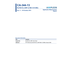 Application Measurement Report BLF6G13L-250P 960