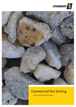 Commercial Ore Sorting overview 1