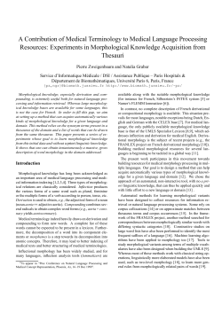 A Contribution of Medical Terminology to