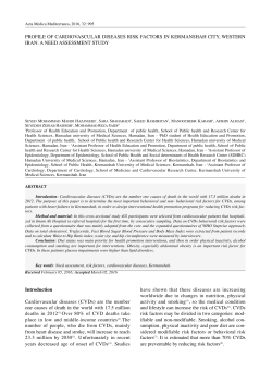 PROFILE OF CARDIOVASCULAR DISEASES RISK FACTORS IN