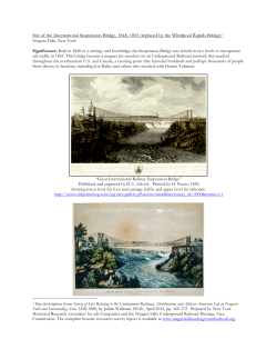 Site of the International Suspension Bridge, 1848, 1855 (replaced by