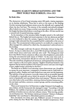 sharing scarcity: bread rationing and the first world war in berlin