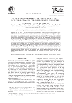 determination of properties of graded materials by inverse analysis