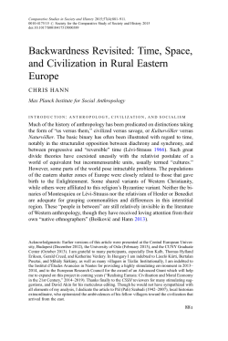 Backwardness revisited: time, space and civilization in rural Eastern