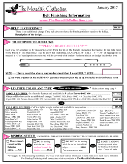 to our Belt Finishing Form.