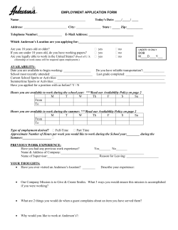 application - Anderson`s Frozen Custard