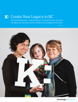 Create Your Legacy in BC