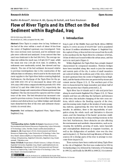 Flow of River Tigris and its Effect on the Bed Sediment