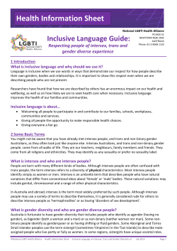 Inclusive Language Guide - National LGBTI Health Alliance