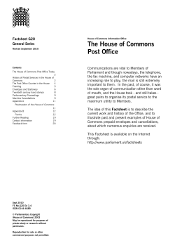The House of Commons Post Office