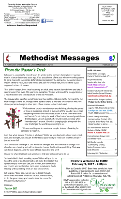 February 2017 Newsletter - Centralia United Methodist Church