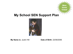 My School SEN Support Plan