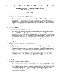 1 Summary of Project Awards for the 2014