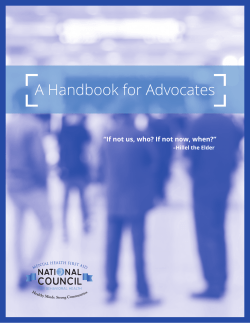 A Handbook for Advocates - National Council for Behavioral Health
