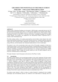 ghg reduction potentials in the indian cement industry