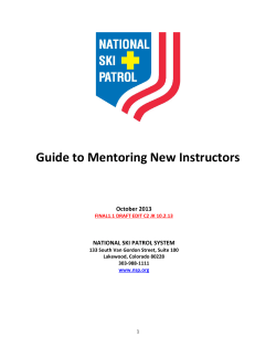 Guide to Mentoring New Instructors