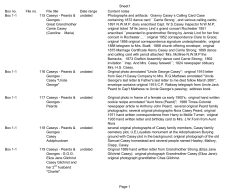 Sheet1 Box no. File no. File title Date range Content