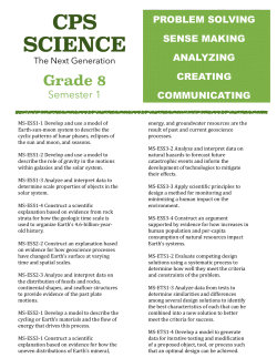 Grade 8 Science Standards