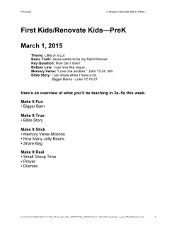 First Kids/Renovate Kids&mdash;PreK