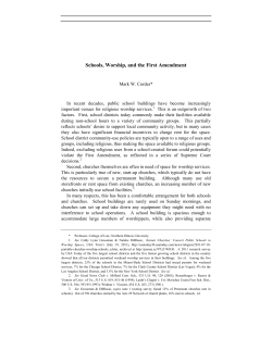 Schools, Worship, and the First Amendment