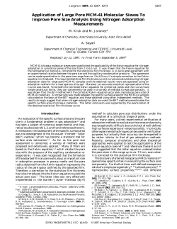Application of Large Pore MCM-41 Molecular Sieves To Improve