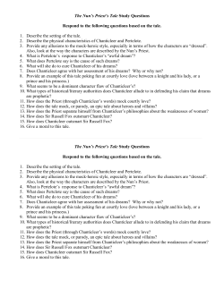 The Nun`s Priest`s Tale Study Questions