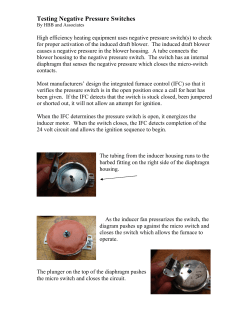 Testing Negative Pressure Switches