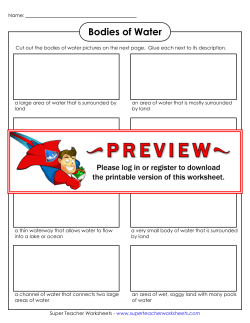 Bodies of Water - Super Teacher Worksheets