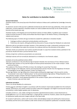 Notes for contributors to Anatolian Studies