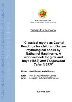 Classical myths as Capital Readings for children: On two